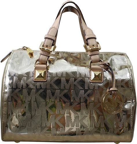 michael kors grayson satchel metallic|Michael Kors grayson satchel small.